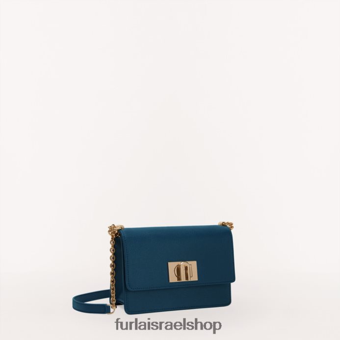 אביזרים נשים Furla PBT0ZR171 קרוס גוף משנת 1927 עורבני כחול