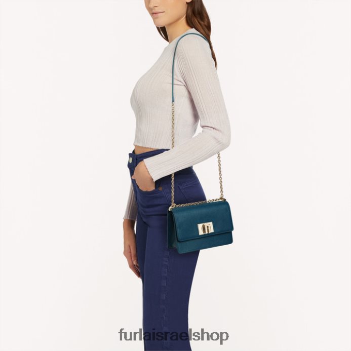 אביזרים נשים Furla PBT0ZR171 קרוס גוף משנת 1927 עורבני כחול