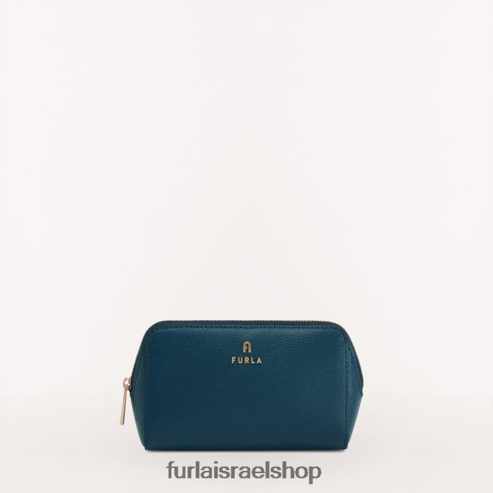 אביזרים נשים Furla PBT0ZR225 נרתיק קוסמטיקה camelia m עורבני כחול