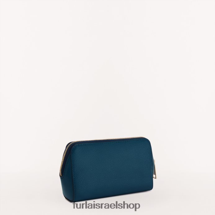 אביזרים נשים Furla PBT0ZR225 נרתיק קוסמטיקה camelia m עורבני כחול