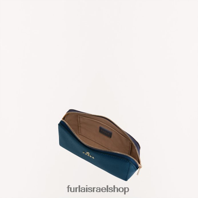 אביזרים נשים Furla PBT0ZR225 נרתיק קוסמטיקה camelia m עורבני כחול