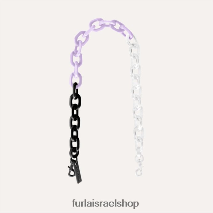 אביזרים נשים Furla PBT0ZR238 רצועת כתף ממתק שחור / קשתית / שקוף